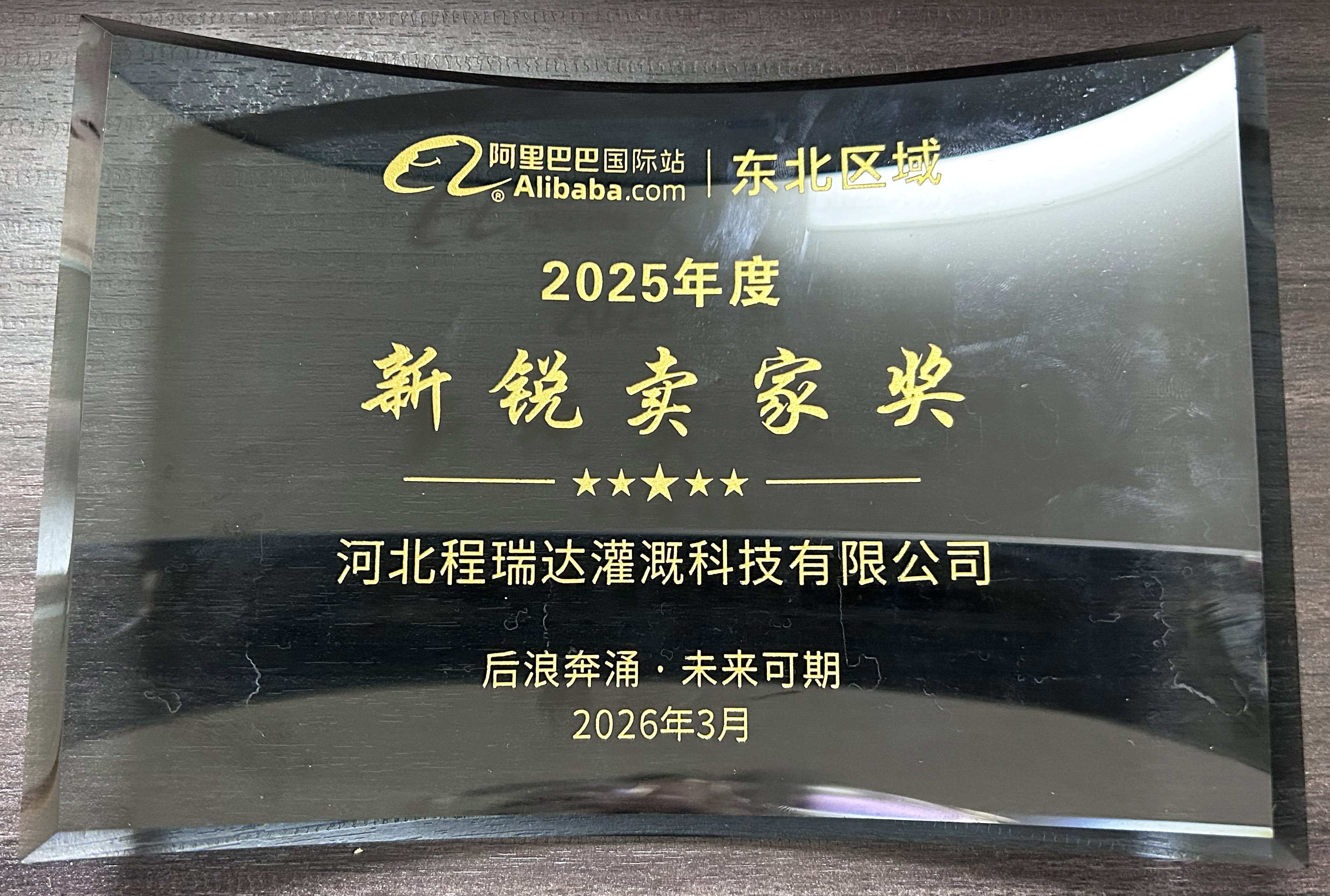 迪庆程瑞达灌溉 | 荣获阿里国际站新锐卖家奖